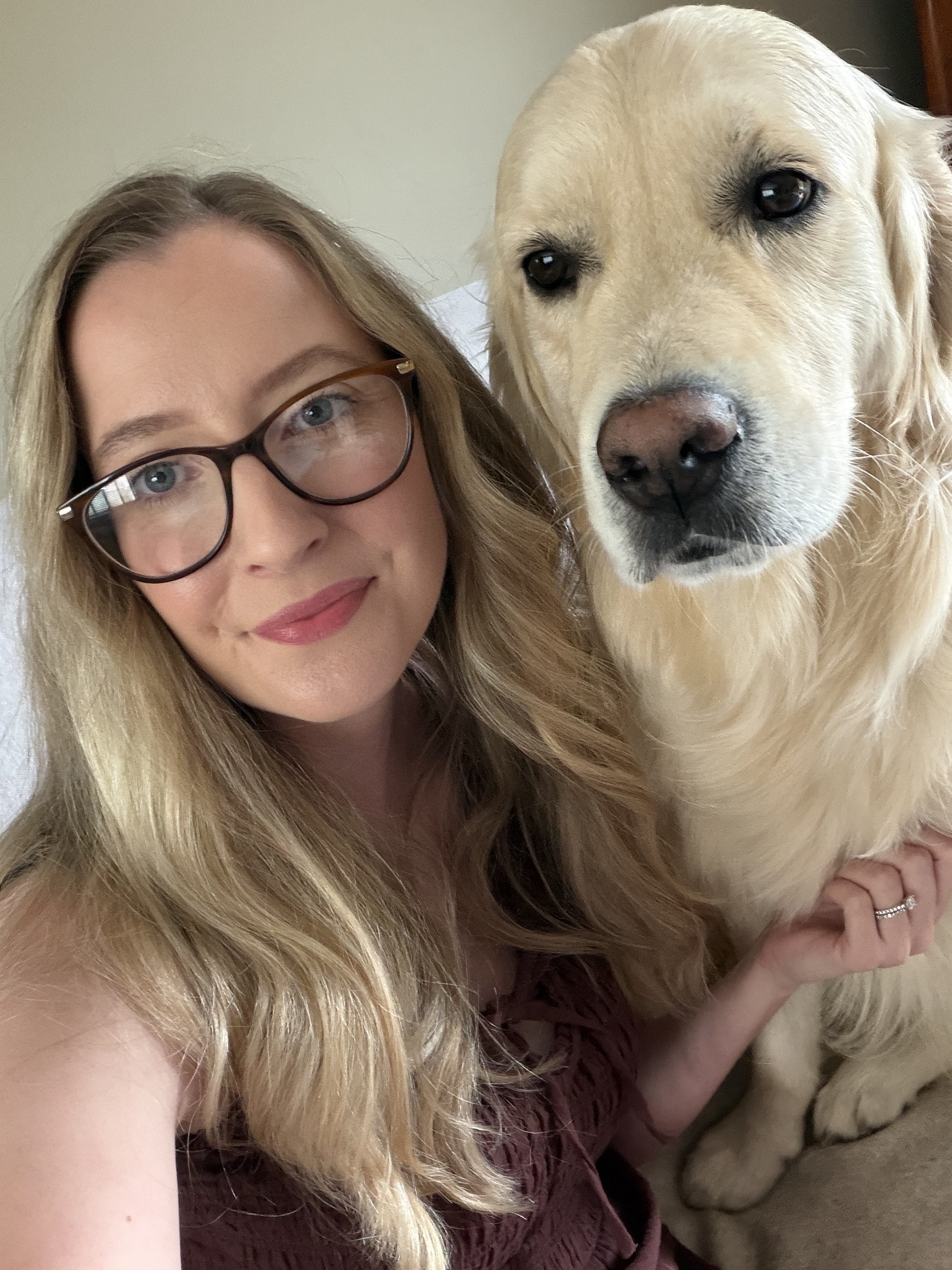 Sarah with George the retriever